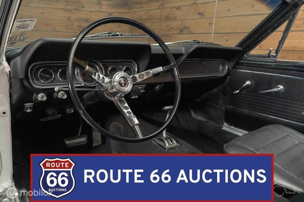 Ford Mustang Cabriolet | 1966 | Route 66 Auctions, Auto's, Zwart, Bedrijf, Handgeschakeld, Overige carrosserie