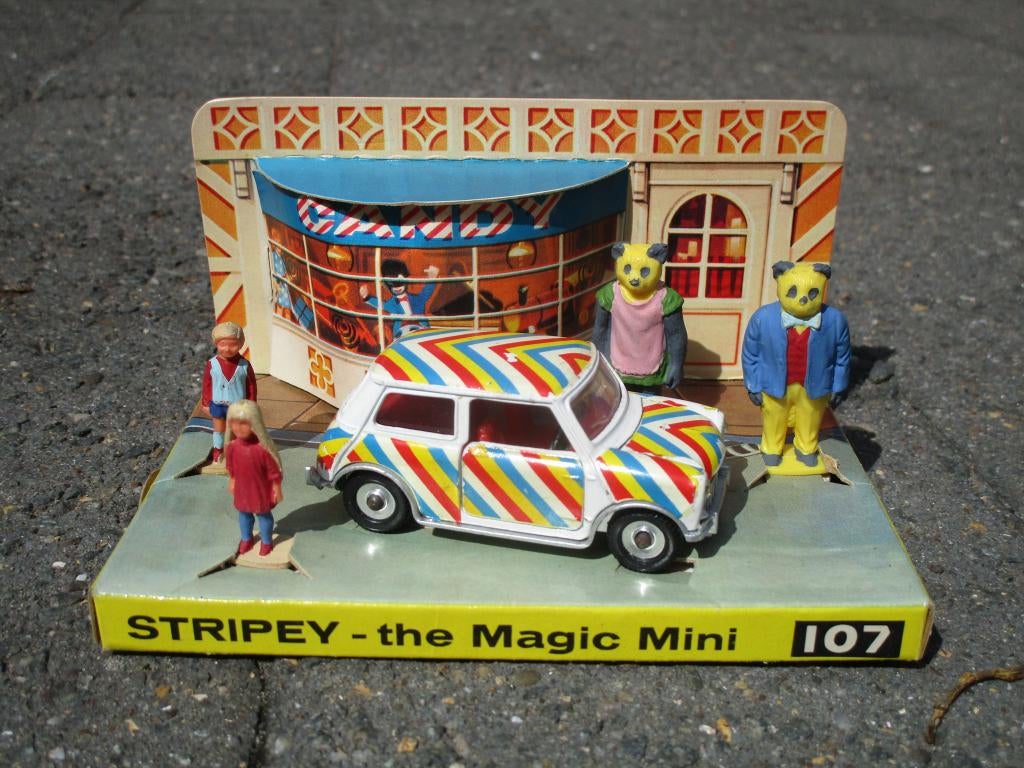 Dinkey Toys 107, STRIPEY - The Magic Mini, Hobby & Loisirs créatifs, Voitures miniatures | Échelles Autre, Comme neuf, Voiture