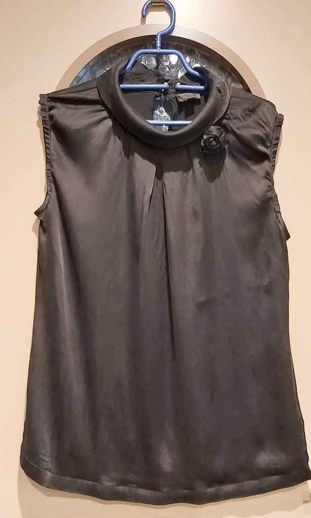 feestelijke blouse - top, mt 38, Giovane, 95% zijde, Maat 38/40 (M), Zwart, Ophalen of Verzenden, Zo goed als nieuw