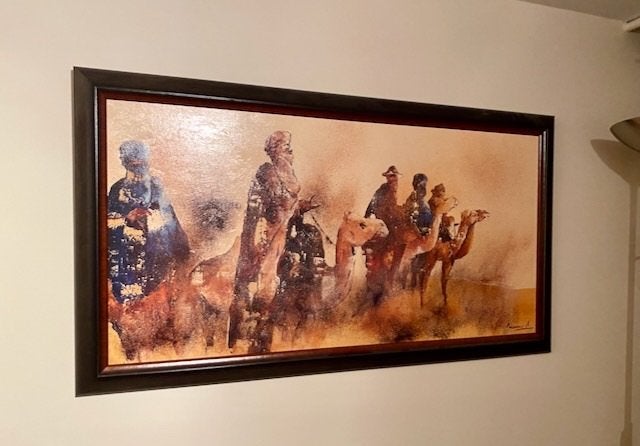 Très beau tableau / peinture - encadrement sur mesure, Autres sujets, Cadre spécial, Enlèvement, Autres styles