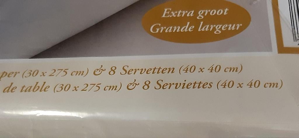 Grande nappe avec chemin de table et serviettes, Maison & Meubles, Enlèvement