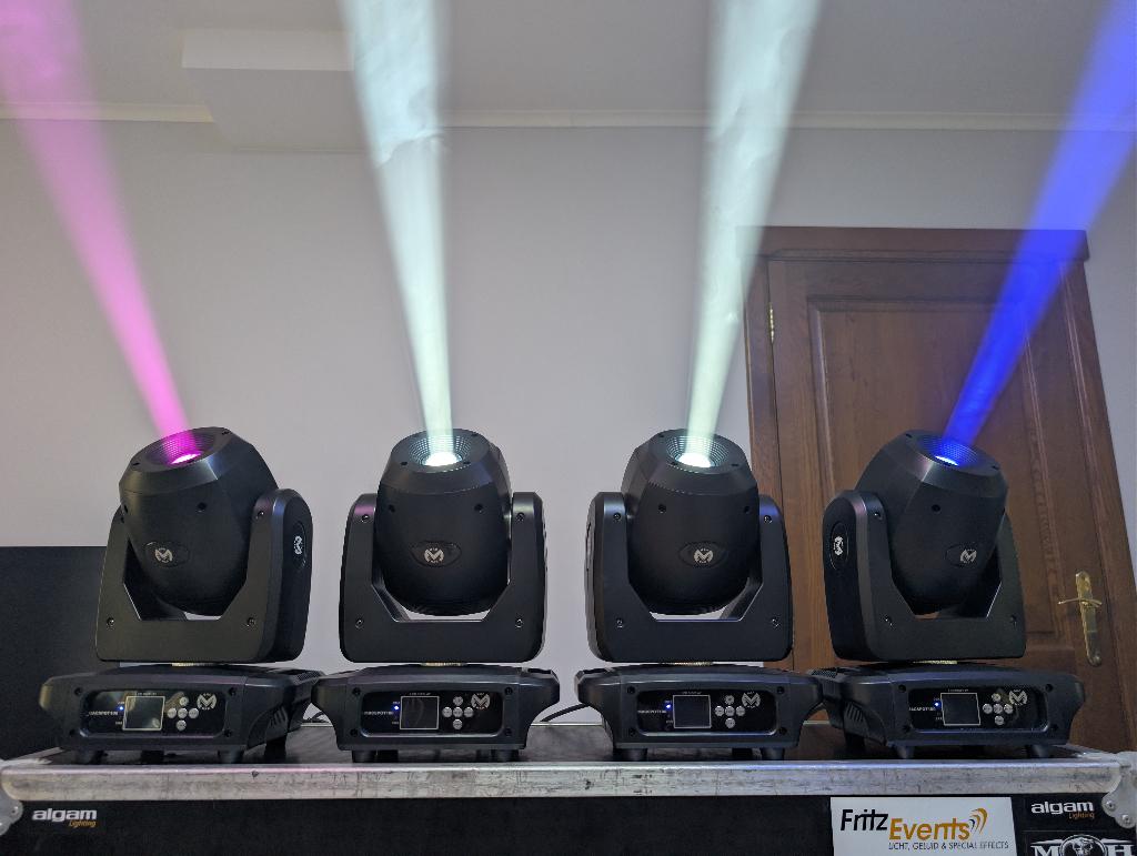 4 x Mac Mah Spot 100 Moving Head 100W LED – TOPSTAAT, Ophalen, Zo goed als nieuw, Licht, Geluidgestuurd