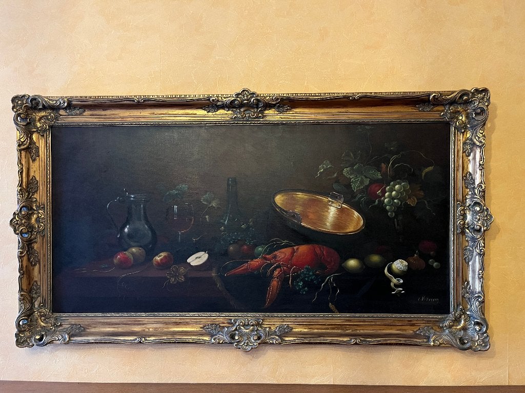 Schilderij L.Verhoeven, Antiek en Kunst, Ophalen