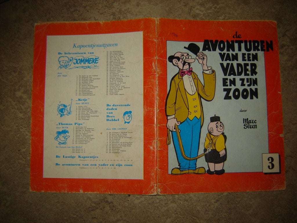 4 strips - De avonturen van een vader en zijn zoon., Meerdere stripboeken, Ophalen of Verzenden, Gelezen, Marc Sleen