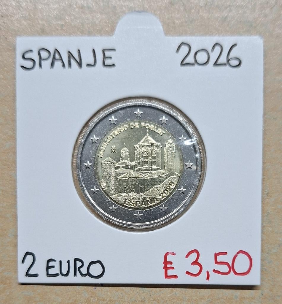 2 EURO 2026   SPANJE    KLOOSTER VAN POBLET   NIEUW   € 3,50, Postzegels en Munten, Munten | Europa | Euromunten, Ophalen of Verzenden