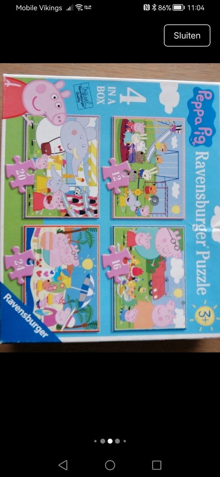 puzzel peppa pig, Ophalen, Gebruikt