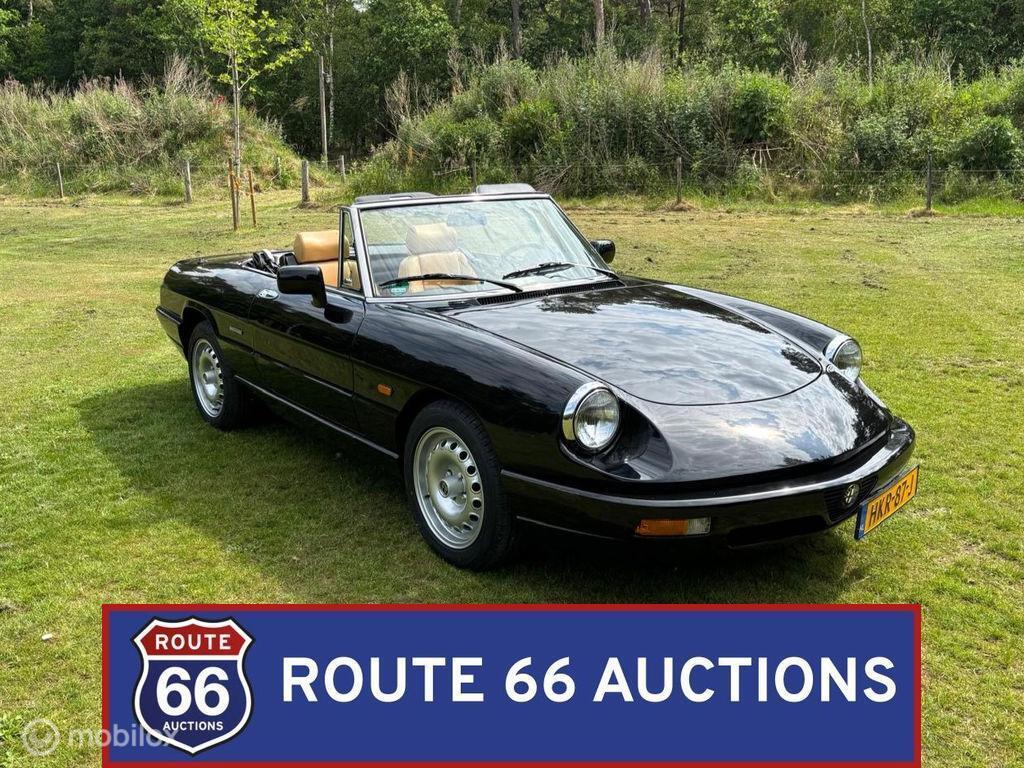 Alfa Romeo Spider | 1991 | Route 66 Auctions, Auto's, Oldtimers, Bedrijf, Te koop, Alfa Romeo, Benzine, Overige carrosserie, Handgeschakeld