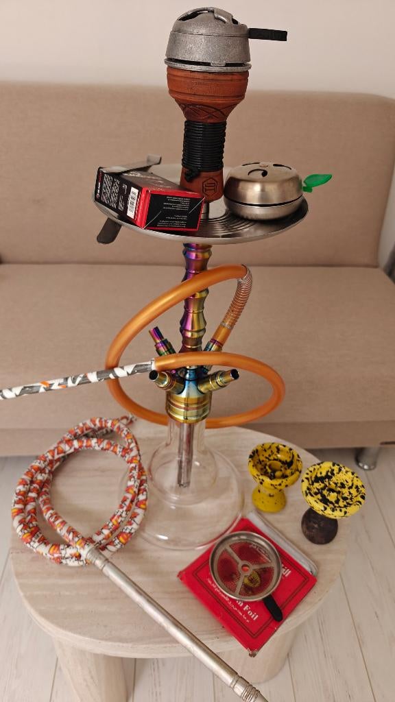 Shisha RVS Rainbow, Collections, Enlèvement, Comme neuf, Narguilé