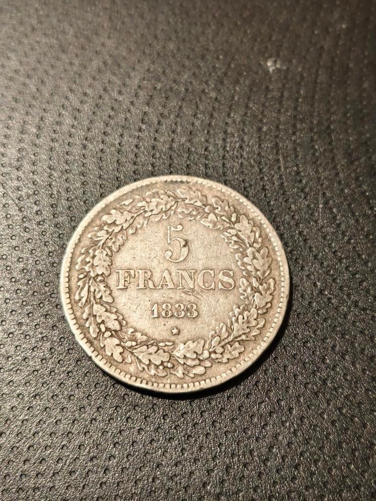 Zilveren munten 19e eeuw België en Frankrijk, Ophalen of Verzenden, Zilver, Zilver