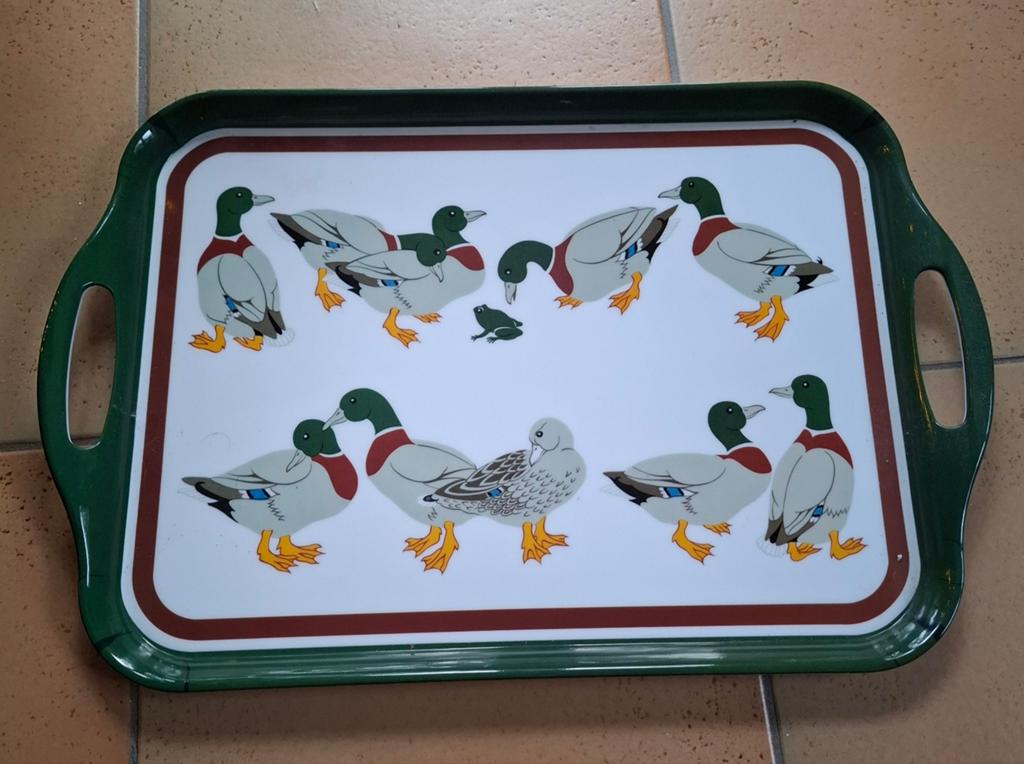 Plateau mélanine vert "canards", Enlèvement