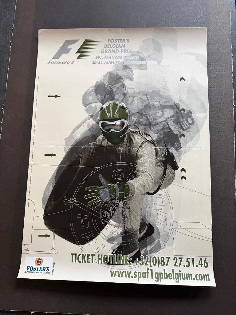 poster 2002 Grand Prix F1 België SPA, Verzamelen, Ophalen of Verzenden, Formule 1
