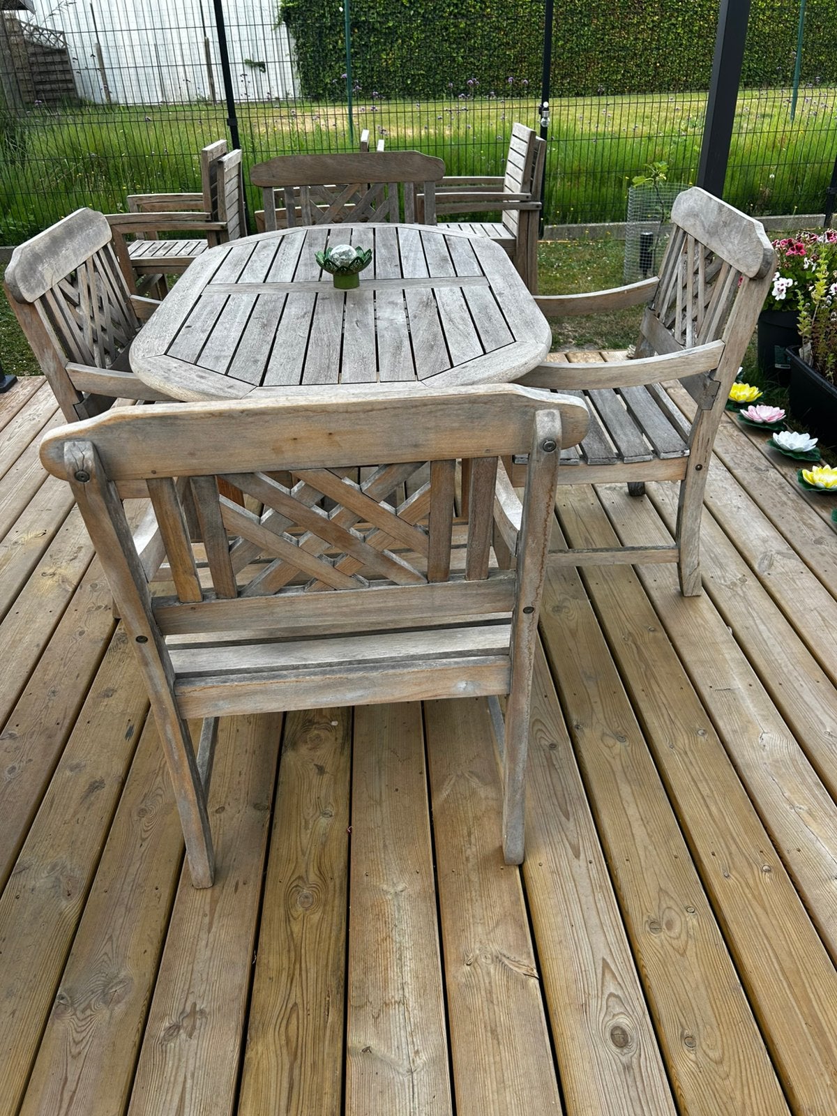 Teaken Tuinset oxford, Ophalen, Zo goed als nieuw, Tuinset