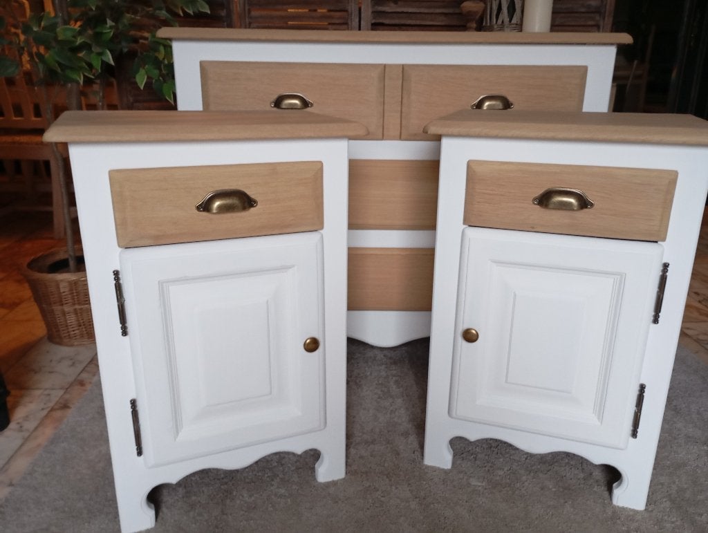 Commode et tables de chevet, Maison & Meubles, Enlèvement, Chêne