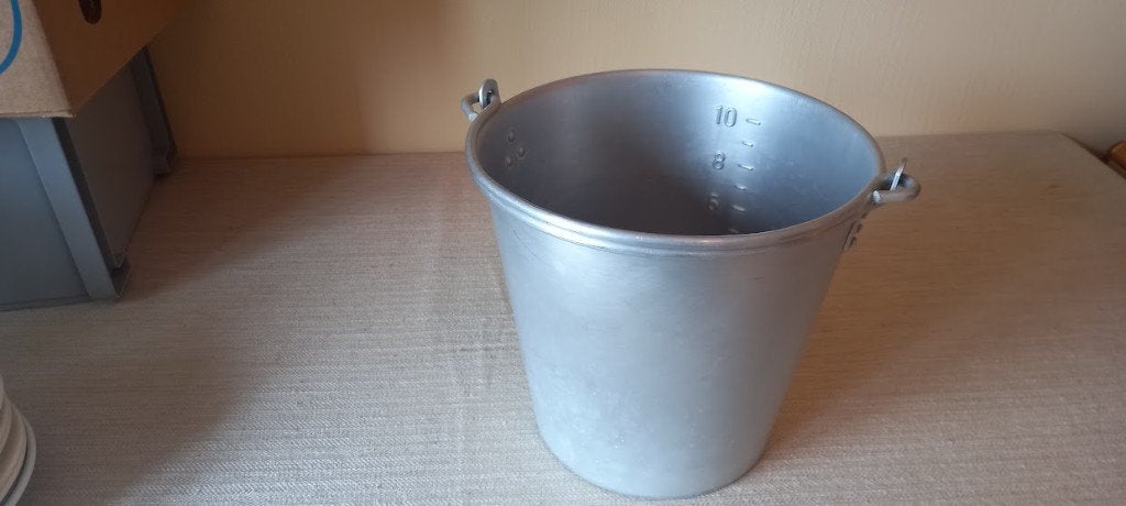 seau alimentaire, Huis en Inrichting, Emmers, Ophalen, Zo goed als nieuw, Aluminium, Met handgreep