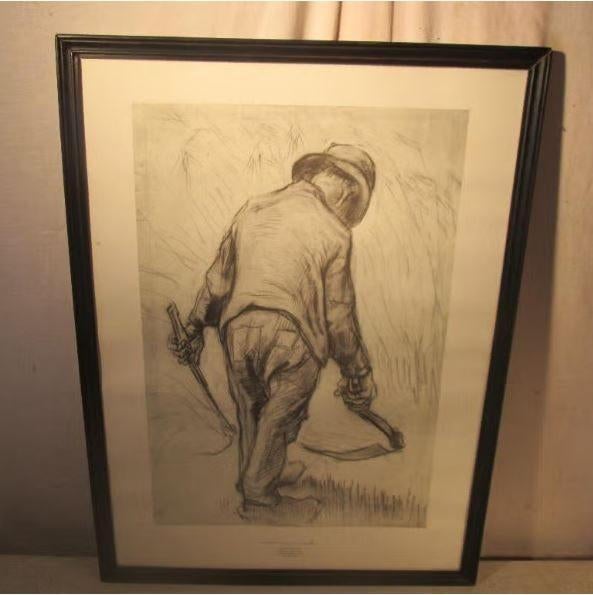 Mooie Artprint 'Maaiende Boer' - Vincent van Gogh, Ophalen of Verzenden, Zo goed als nieuw, Print, Oorspronkelijke maker