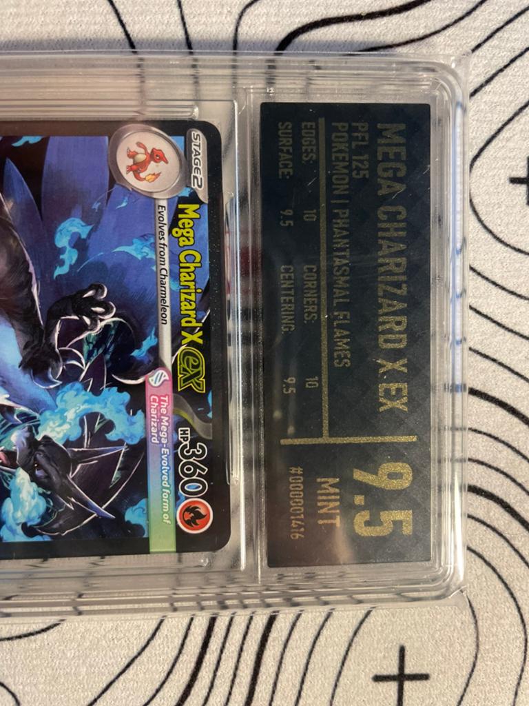 Mega Charizard X ex #125 grade 9.5, Hobby en Vrije tijd, Verzamelkaartspellen | Overige, Ophalen of Verzenden, Nieuw, Losse kaart