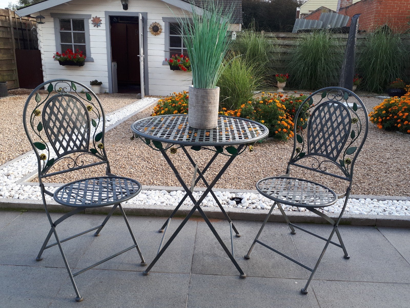 metalen tuinset, Jardin & Terrasse, Ensembles de jardin, Enlèvement ou Envoi, Salons de jardin
