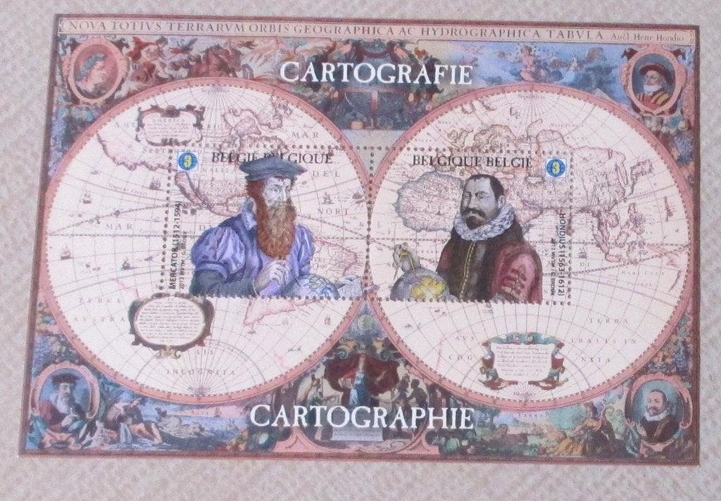 1 blok BL199 cartografie mercator, Scheepvaart, Frankeerzegel, Ophalen of Verzenden, Zonder stempel