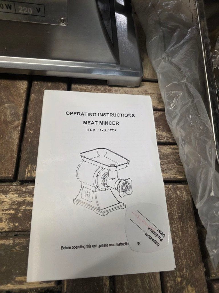 Professionele hakmolen van roestvrij staal, Zakelijke goederen, Horeca | Keukenapparatuur, Ophalen of Verzenden, Nieuw in verpakking