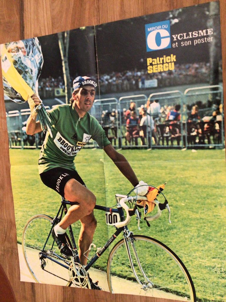 Wielerposter team gios torino brooklyn patrick sercu, Verzenden, Zo goed als nieuw