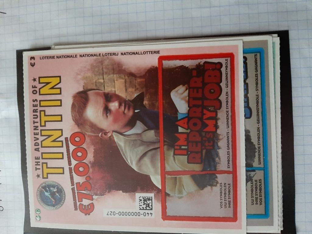 Kuifje 4 crasch loten  plus de posters hierbij, Verzenden