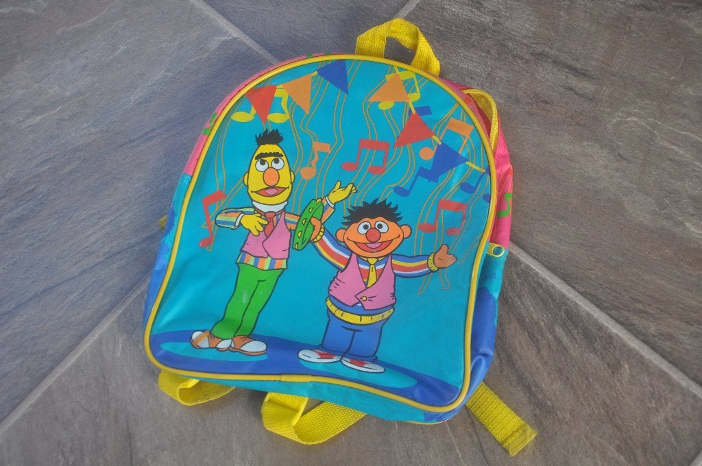 rugzakje met Bert en Ernie uit sesamstraat, Ophalen of Verzenden, Gebruikt