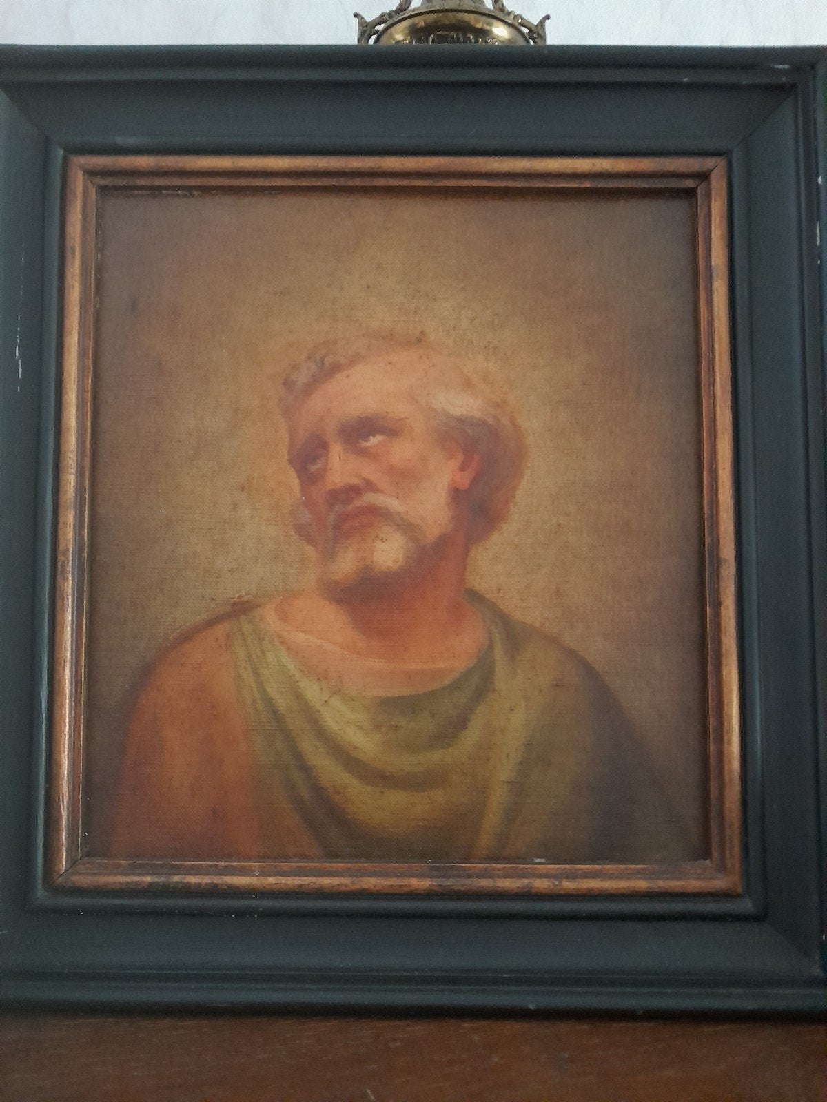 oud 19 e portret, Enlèvement, Signé, Toile