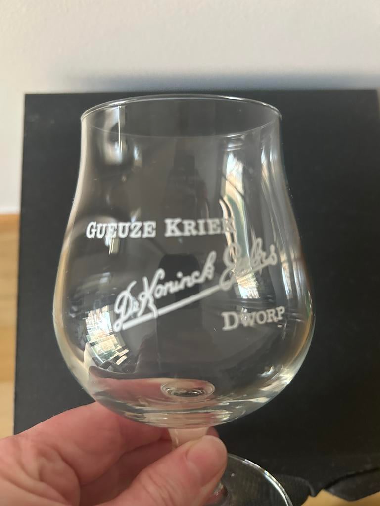 Bierglas Gueuze Kriek De Koninck Gebrs Dworp, Ophalen, Nieuw, Glas of Glazen, De Koninck