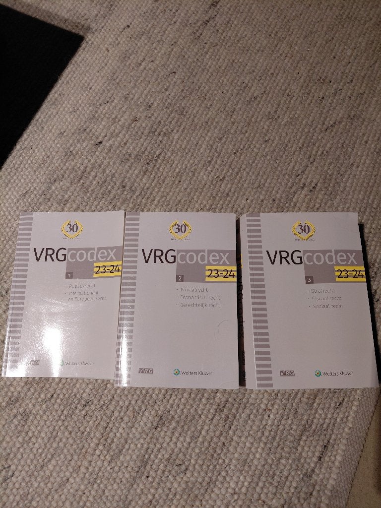 VRG codex 2023-2024 3 delen, Ophalen of Verzenden