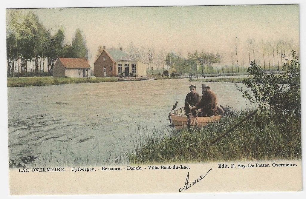 Carte postale Berlaere, Lac Overmeire, Villa Bout-du-Lac, Enlèvement ou Envoi, Avant 1920, Affranchie, Flandre Orientale