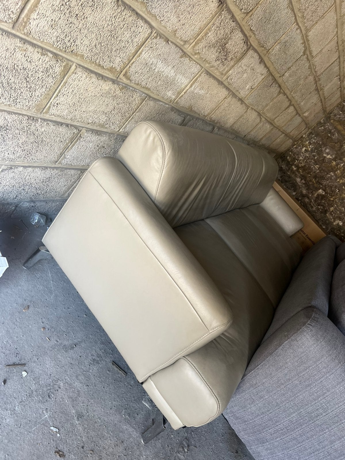 Fauteuil beige, Ophalen, Zo goed als nieuw, 200 tot 250 cm, Vierpersoons of meer