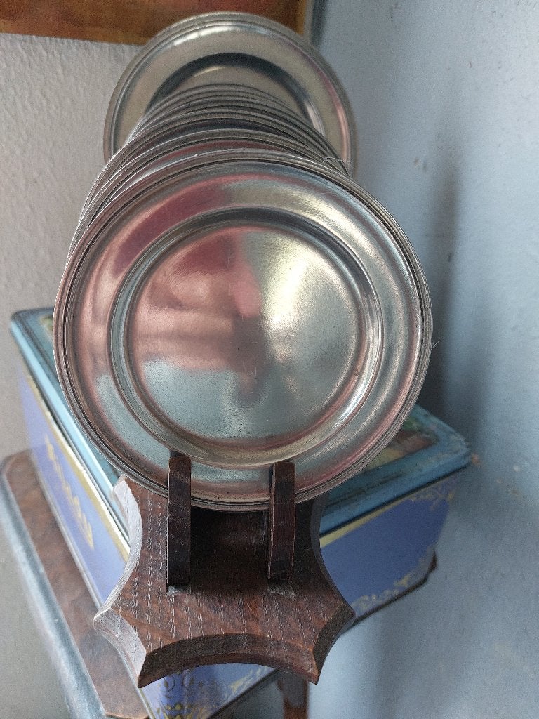 Tinnen onder glazen en fles | Potstainiers Hutoy, Antiek en Kunst, Ophalen of Verzenden