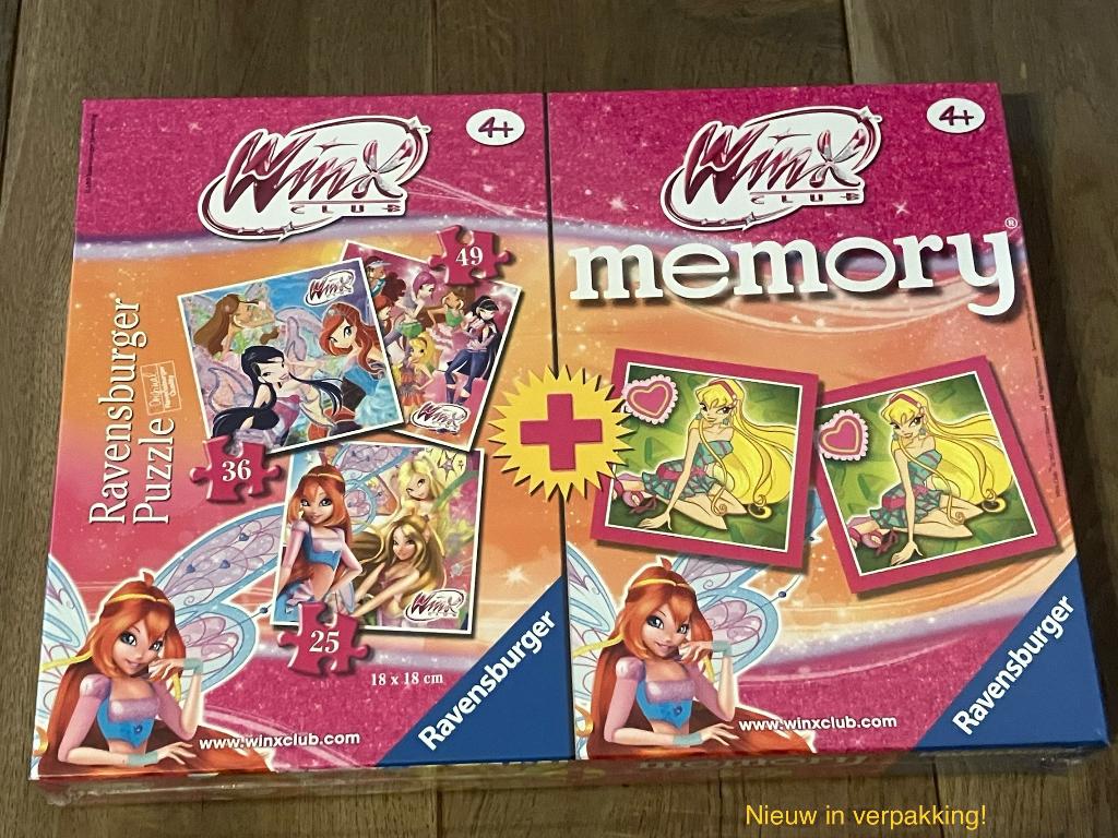 Puzzel + Memory - Ravensburger- 25,36,49 stukken - Winx club, Ophalen of Verzenden, 10 tot 50 stukjes, Nieuw, 4 tot 6 jaar