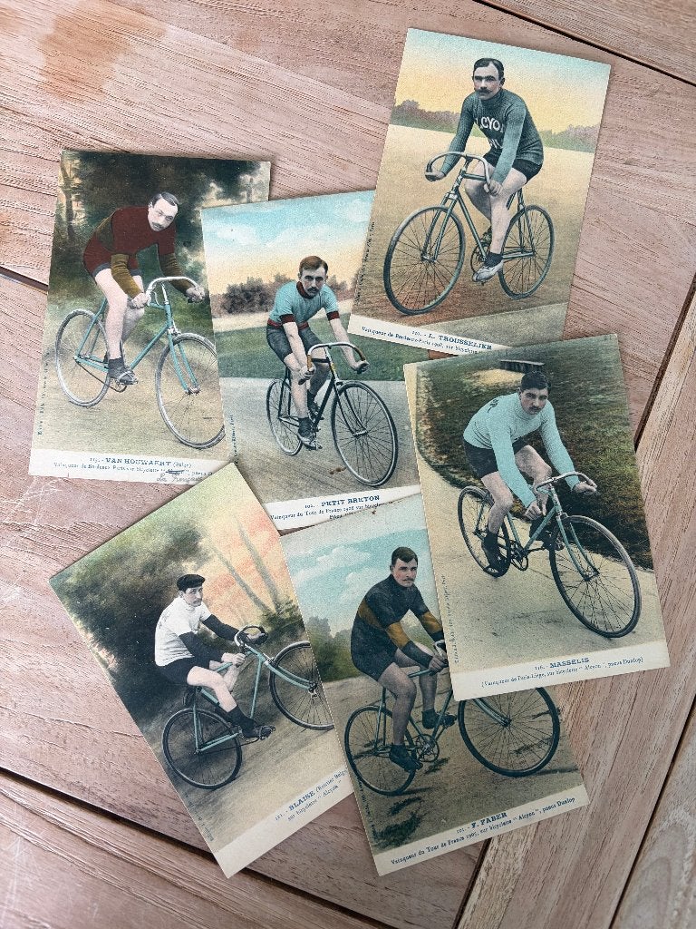 6 cartes postales Boldo - cyclistes, Collections, Enlèvement, 1940 à 1960, Non affranchie, France