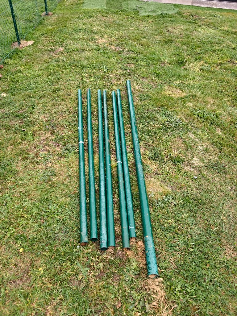 Omheining met bovenbuis - groene draad - 18m, Jardin & Terrasse, Gaze & Fils, Utilisé, Fil, 10 à 20 mètres, Enlèvement