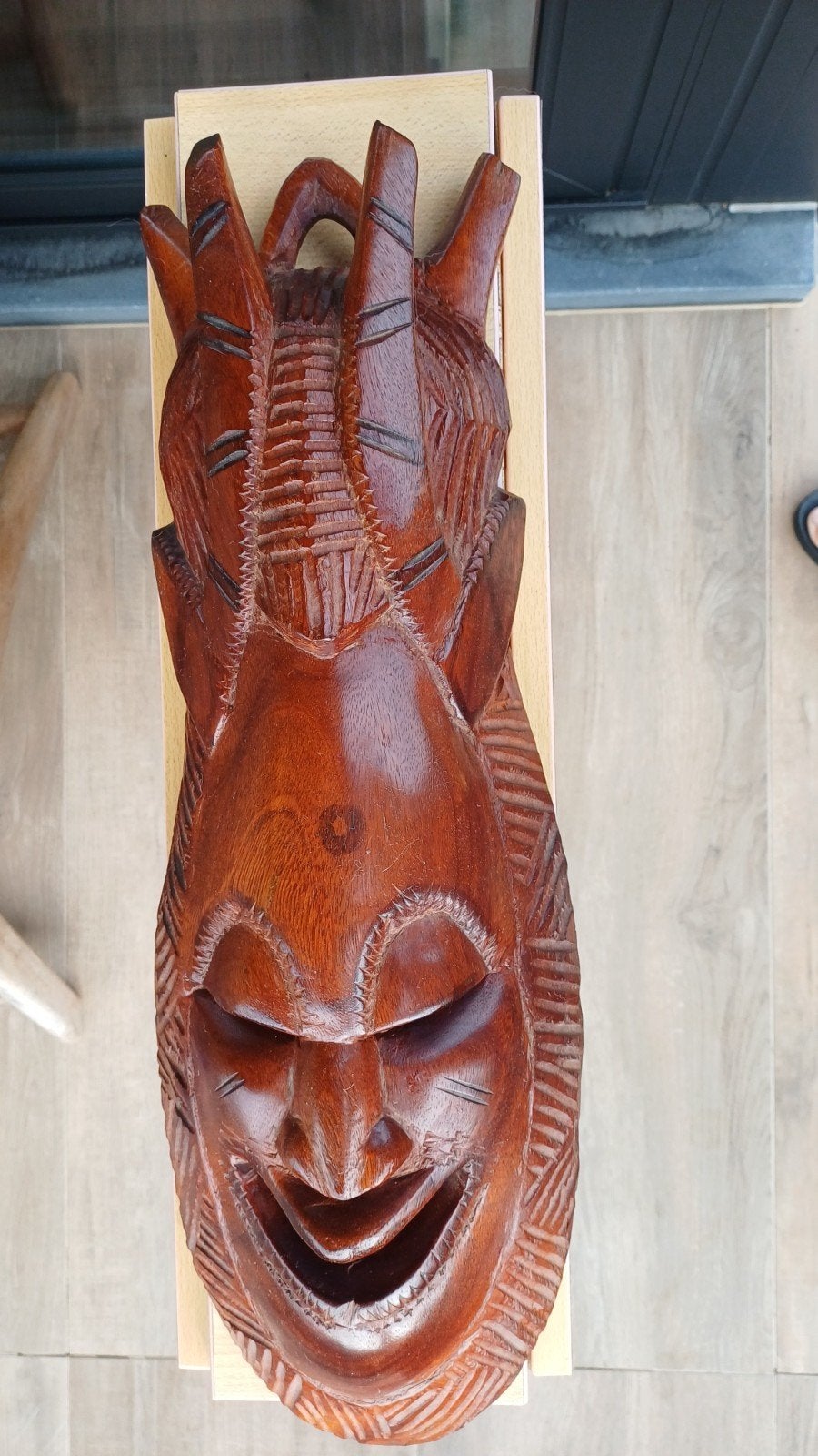Handfesneden hohten afrikaans masker, Ophalen, Hout, Masker