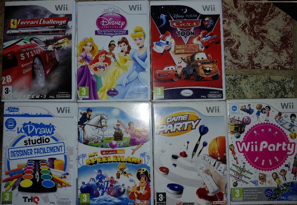 Lot van 7 Wii spelletjes, Enlèvement
