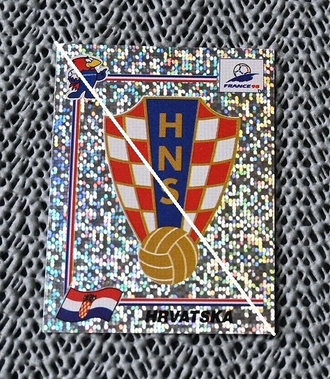 Panini/France 98 : emblème de la Croatie, Collections, Envoi, Neuf, Affiche, Image ou Autocollant