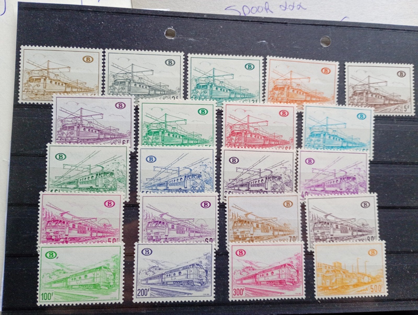 W8) België spoorweg TR 378/398 postfris, Postzegels en Munten, Orginele gom, Ophalen of Verzenden, Zonder stempel, Postfris
