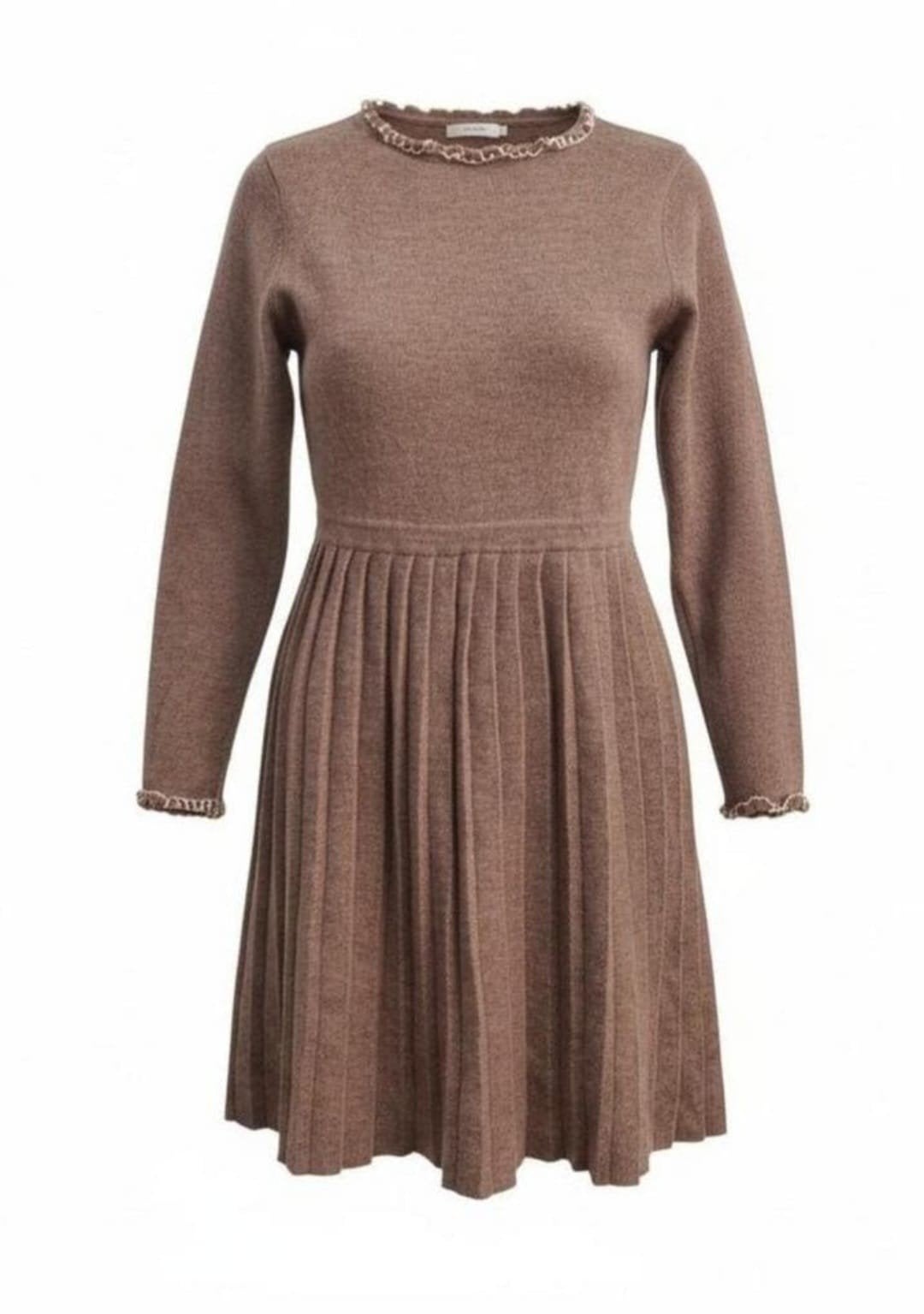 Robe marron clair DERHEY taille M - taille S - taille plus p, Enlèvement ou Envoi, Taille 36 (S), Derhey, Brun
