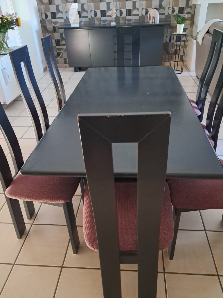 Eettafel en 8 stoelen, Huis en Inrichting, Ophalen, Gebruikt, 8 stoelen of meer