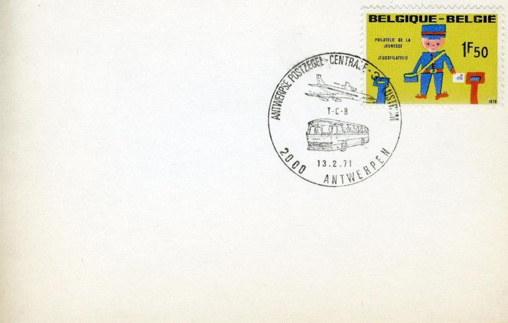 (B) FDC Kaart 1970  1528 - Jeugdfilatelie, Postzegels en Munten, Postzegels | Europa | België, Ophalen of Verzenden, Gestempeld