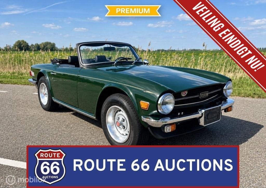 Triumph TR6 | 1976 | Route 66 Auctions, Autos, Achat, Entreprise, Boîte manuelle, Triumph