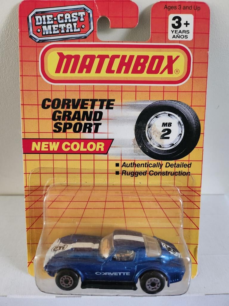 Matchbox 1965 Corvette Grand Sport (1990) G8 blister 2, Ophalen of Verzenden