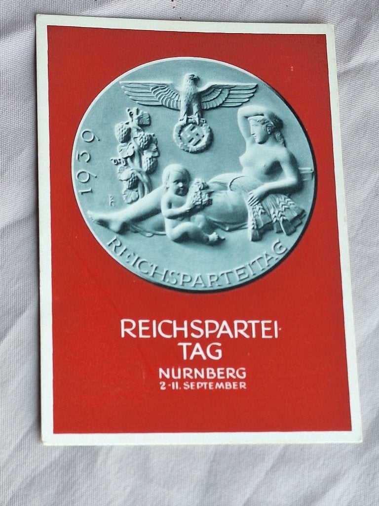 Carte postale propagande allemande ww2 Reichstparteitag 1939, Ophalen of Verzenden, Landmacht, Overige typen
