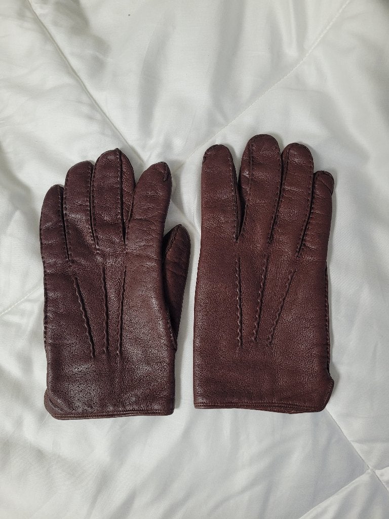 Vintage lederen handschoenen heren, Maat 52/54 (L), Geen merk, Ophalen of Verzenden, Zo goed als nieuw