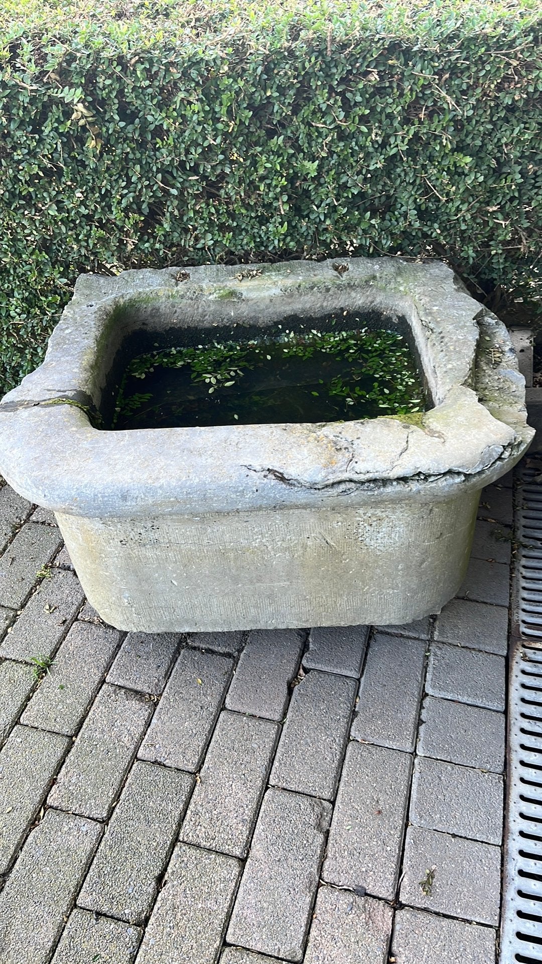 Arduinen waterbak, Enlèvement, Utilisé