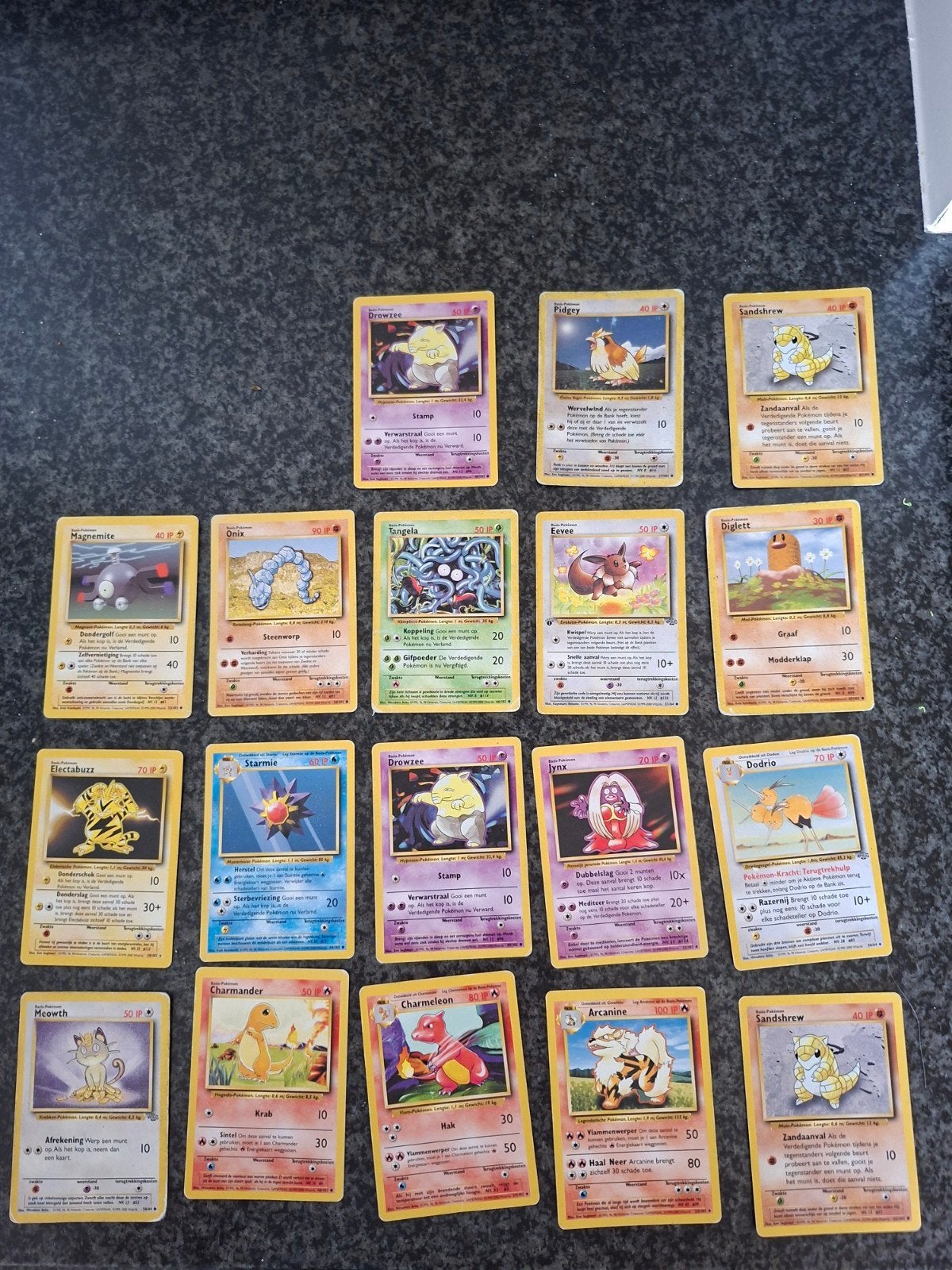 18 originele Nederlandse Pokémonkaarten, Ophalen, Gebruikt, Meerdere kaarten