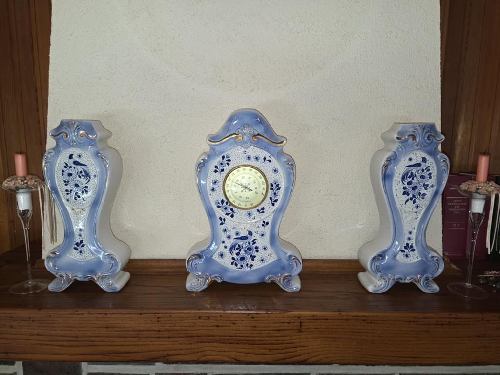 Schouwornamenten delfts blauw, Antiek en Kunst, Ophalen