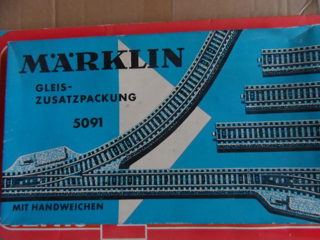MARKLIN HO 5091 railset in originele doos..., Hobby en Vrije tijd, Gelijkstroom of Wisselstroom, Rails, Ophalen of Verzenden, Zo goed als nieuw